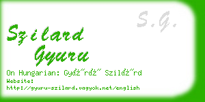 szilard gyuru business card